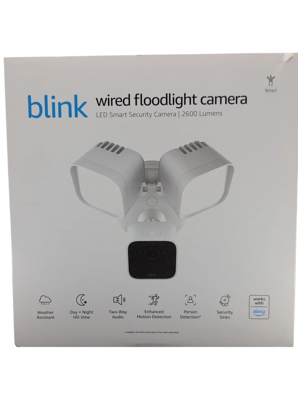 Blink - Wired Floodlight Camera - Smart security camera, 2600 lumens,‎ H